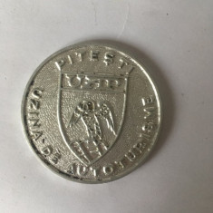 Placheta UAP Uzina de autoturisme Pitesti, moneda, medalie, 4,5 cm diametru