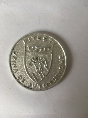 Placheta UAP Uzina de autoturisme Pitesti, moneda, medalie, 4,5 cm diametru foto