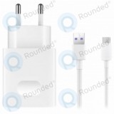 Adaptor de voiaj Huawei SuperCharge 5000mAh incl. Cablu de date USB tip C alb HW-050450E00-AP51