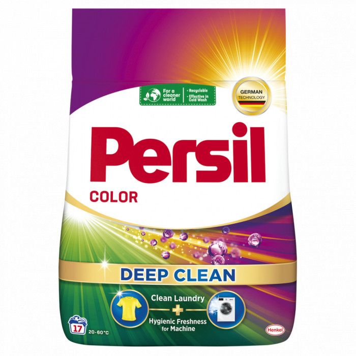 Detergent Pudra, Persil, Color Deep Clean, 1.02kg, 17 spalari