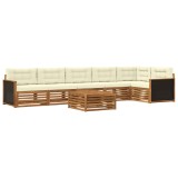 vidaXL Set de canapele de exterior 7 pcs Natural și Crem 3383433