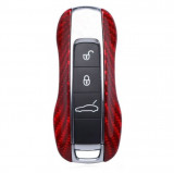 Husa Cheie Porsche 4 Butoane Vetter Carbon Glossy Red CSAFPOR4GR