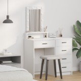 Mesa de toaletă vidaXL cu lumini LED Alb 50x41x140 cm