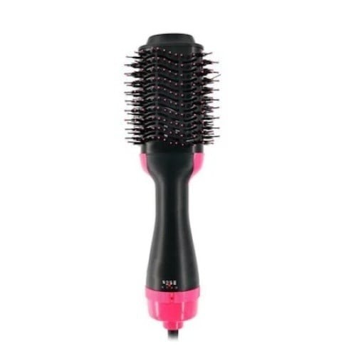 Perie FOXMAG24 Electrica 3 in 1 de par, 1000 W, 3 Trepte temperatura, 3 Nivele putere, 33 x 11 cm, Antistatic, Negru/Roz