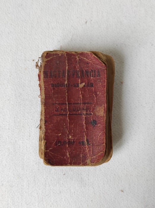 Vechi dicționar de buzunar maghiar-francez, perioada austro-ungara