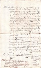 A3750N Contract de &icirc;mprumut florini renani cu zălogire de păm&acirc;nturi, 1848, T&acirc;rgu Lăpuș, limba maghiară, h&acirc;rtie cu filigran