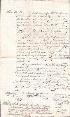 A3750N Contract de &amp;icirc;mprumut florini renani cu zălogire de păm&amp;acirc;nturi, 1848, T&amp;acirc;rgu Lăpuș, limba maghiară, h&amp;acirc;rtie cu filigran foto
