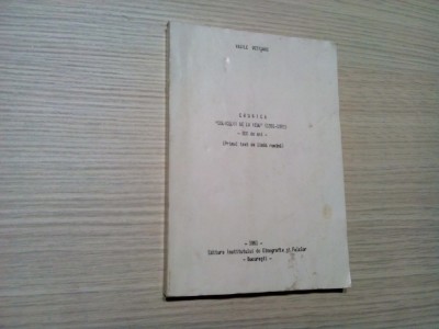 CRONICA &amp;quot;CODICELUI DE LA IEUD&amp;quot; (1391-1392) - Vasile Vetisanu -1991, 194 p. foto