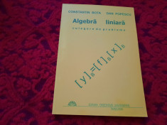 ALGEBRA LINIARA CULEGERE DE PROBLEME CONSTANTIN BOTA RF20/2 foto