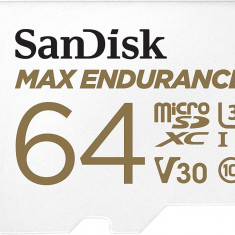 Card de memorie SanDisk micro SD Max Endurance Video 64 GB, Class 10, V30, UHS U3 + adaptor