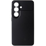 Husa spate aspect Carbon, silicon negru, pentru Samsung Galaxy S26 5G