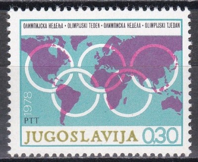 Iugoslavia 1978 - Săptăm&amp;acirc;na olimpică, MNH foto