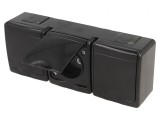 Conector de Alimentare AC 2P PE 250V 16A Negru pentru Montaj Pe Perete