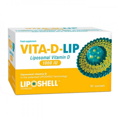 Vitamina D Lipozomala 1000 unitati Vita-D-Lip 30 plicuri Liposhell foto