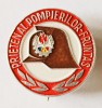 INSIGNA PRIETEN AL POMPIERILOR FRUNTAS ALUMINIU VOPSIT 20 MM IMPECABILA PIONIER PIONIERI PIONERESC ( CITITI DESCRIEREA ), Romania de la 1950