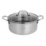 Oala cu capac inox antiaderent 24cm 4.3L Zilan ZLN9648