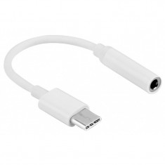 Adaptor Audio USB Type-C la 3.5 mm OEM, 0.1 m, Alb foto