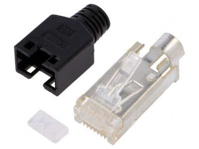 Mufă RJ45 Ecranată 8P8C cu Manșon foto