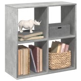 VidaXL Bibliotecă/separator cameră gri beton 69,5x29x69,5 cm lemn