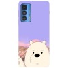 Husa compatibila cu Motorola Edge 20 Lite model Ice panda We Bare Bears, Silicon, TPU, Viceversa, Transparent, Carcasa