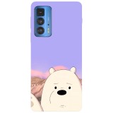 Husa compatibila cu Motorola Edge 20 Lite model Ice panda We Bare Bears, Silicon, TPU, Viceversa, Transparent, Carcasa