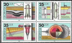 C5561 - Germania DDR 1980 - Geologie 4v.neuzat,perfecta stare,bloc de patru