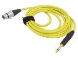 Cablu Audio Jack 6,3mm la XLR Feminin 3m Galben