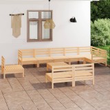 vidaXL Set mobilier de grădină, 10 piese, lemn masiv de pin 3082909