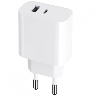 Incarcator Retea MaXlife MXTC-06, 20W, 3A, 1 x USB-A - 1 x USB-C, Alb foto