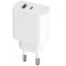 Incarcator Retea MaXlife MXTC-06, 20W, 3A, 1 x USB-A - 1 x USB-C, Alb