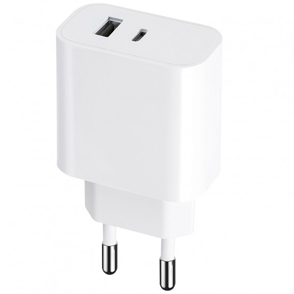 Incarcator Retea MaXlife MXTC-06, 20W, 3A, 1 x USB-A - 1 x USB-C, Alb