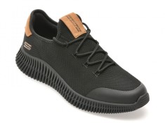 Pantofi sport SKECHERS negri, BOBS GEO, din material textil