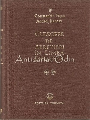 Culegere De Abrevieri In Limba Engleza - Constantin Popa, Andrei Bantas
