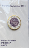 Insigna / Badge Marea Britanie 2022, The Queen&#039;s Platinum Jubilee 1952-2022, unc, Europa
