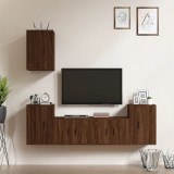 VidaXL Set dulapuri TV, 5 piese, stejar maro, lemn prelucrat
