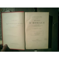 Oeuvres d&#039;Horace - satires - Paul Lejay