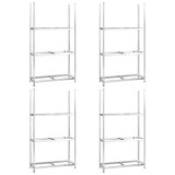 Cumpara ieftin Rafturi anvelope 3 niveluri 4 buc. argintiu 110x40x200 cm otel