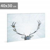 Tablou decorativ LED, cu ren &ndash; 40 x 30 cm
