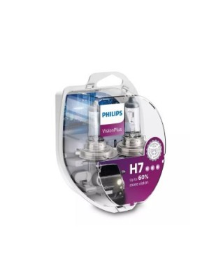 Set 2 Becuri auto H7 Philips Vision Plus, +60%, 12V, 55W foto