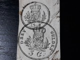 TIMBRE FISCALE VECHI -STAMPILE FISCALE -3 GULDEN -15 KREUZER -AUSTRIA ANII 1800