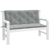 Cumpara ieftin Pernă bancă de grădină 2db melanj gri deschis 120x50x7cm textil