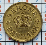 Danemarca 1/2 ore 1925 - Christian X - km 831 - D03, Europa