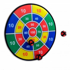 Joc Darts, pentru copii si adulti, cu 3 mingi velctro, multicolor, 37 cm