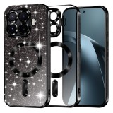 Husa Asteroid GSM Luxury Glitter MagSafe pentru Xiaomi 17T Pro, Negru, Protectie Anti-soc, Compatibila Incarcare Wireless