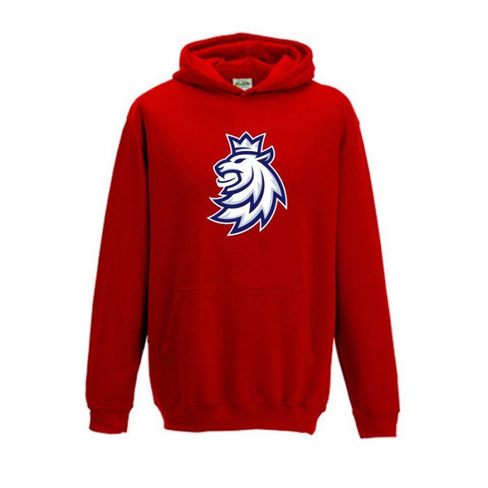 Echipa națională de hochei hanorac cu glugă pentru copii Czech Republic kangaroo logo lion red - Dětsk&eacute; M (5-6 let)
