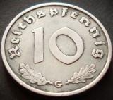 Moneda istorica 10 REICHSPFENNIG - GERMANIA NAZISTA, anul 1941 G * cod 4221