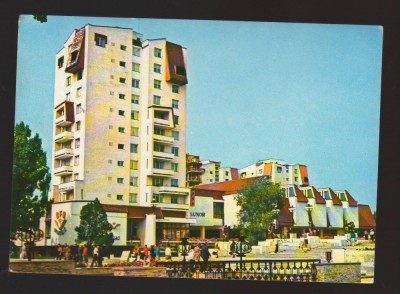 CPIB 23527 CARTE POSTALA - TARGU MURES. GALERIILE LUXOR, CIRCULATA, 1976, STAMPILE, TIMBRU foto