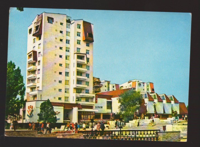 CPIB 23527 CARTE POSTALA - TARGU MURES. GALERIILE LUXOR, CIRCULATA, 1976, STAMPILE, TIMBRU