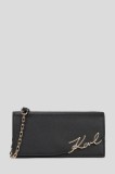 Karl Lagerfeld portofel de piele K/SIGNATURE culoarea negru, A3W32021