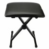 Scaun Orga/Pian Reglabil Pliabil, Cadru X, Negru, Inaltime Ajustabila 52-57cm, Piele Ecologica, Protectie Podea